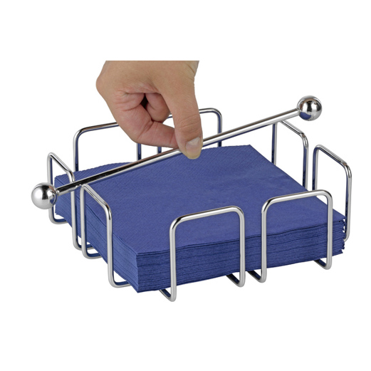 caterado WIRE 400-1291 | Quadratischer verchromter Serviettenhalter
