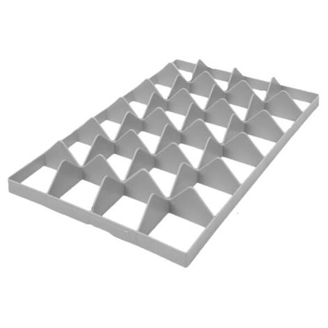 Alpha Paletten & Boxen Fachwerkeinsatz für Gläserkiste 3209-GR | 4x6 Speisentransportbehälter