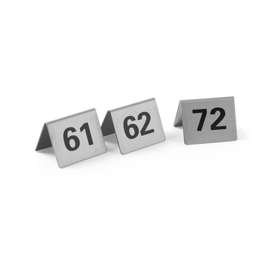 Hendi Namensschilder 663899 | Edelstahl Tischnummernschilder