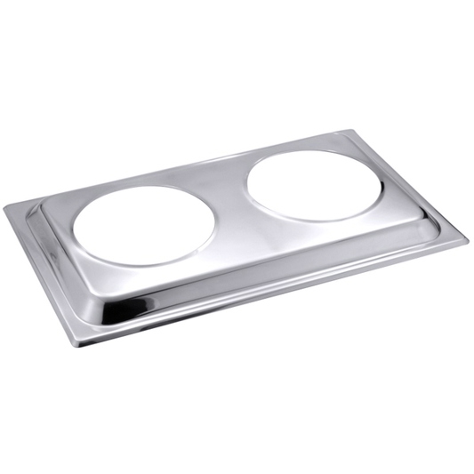 Contacto Bander Einsatz für zwei Bain-Marie-Töpfe 7089/530 | Hochglänzender Gastronorm-Einsatz