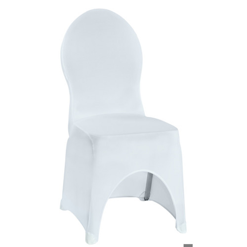 PULSIVA Stretch Bankett mit Aussparung | Elastische weiße Stuhlhusse