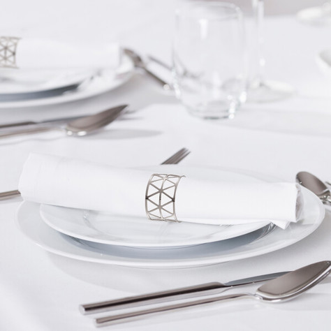 Relaxdays Serviettenringe 12er Set 10046837_55 | Silber Serviettenring