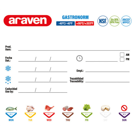 Araven Gastronormbehälter mit Deckel GN1616150 | Polypropylen Gastronormbehälter