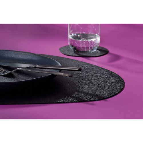 kela Stone 12652 | Dunkelgraue PU-Leder Platzmatte 45 x 30 cm