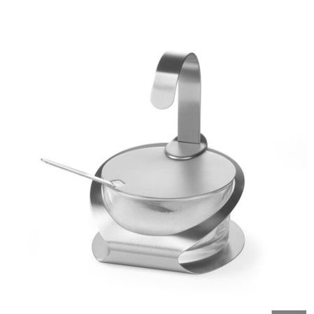Hendi Parmesandose mit Löffel 465370 | Edelstahl Parmesandose