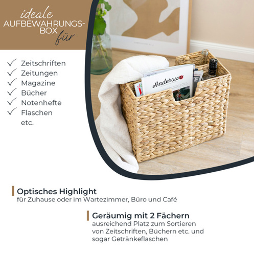 HMF Zeitungsständer 37210 | Wasserhyazinthe Magazinsammler