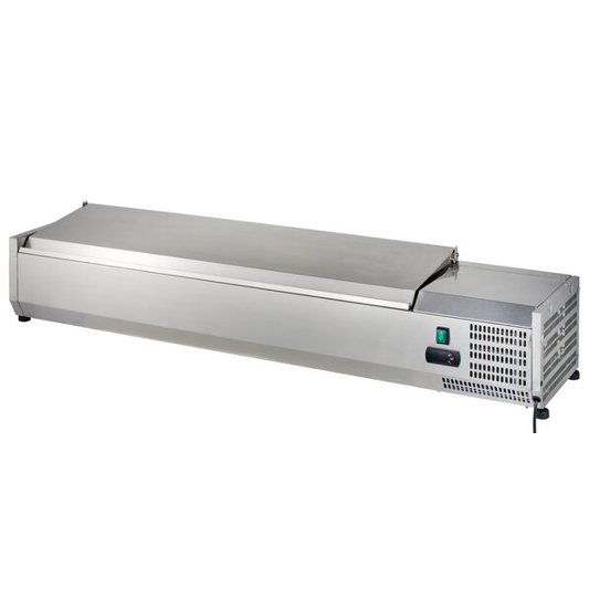 GastroHero Kühlaufsatz ECO VRXH1400/330SS | 6 x GN 1/4 Aufsatzkühlvitrine