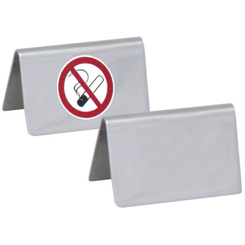 Contacto Bander Nichtraucherschild 1053/001 | Edelstahl Tischaufsteller