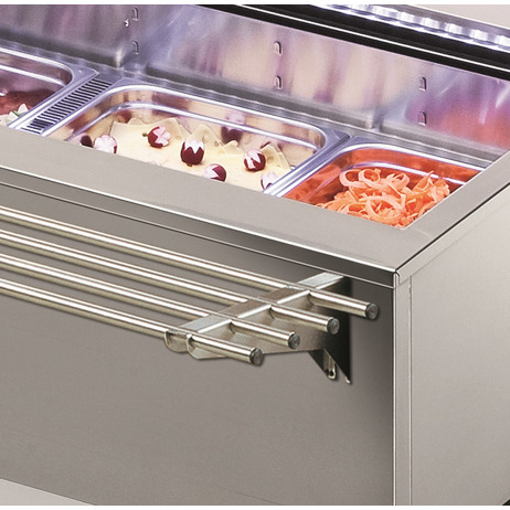 KBS Isola 6M VT | Edelstahl-Rundrohr Salatbar-Tablettrutsche