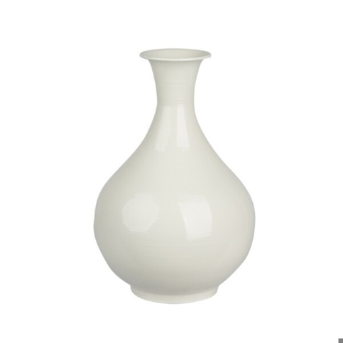 Kaemingk DECORIS 891574 | Glänzende lackierte Eisen-Vase 23 x 35 cm