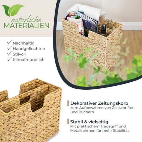 HMF Zeitungsständer 37210 | Wasserhyazinthe Magazinsammler